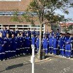 Lees meer over het artikel OOS sponsors coveralls to first year Maritiem Officer students